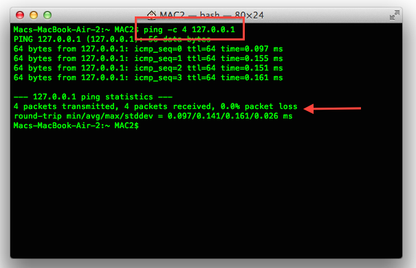 Test TCP/IP MAC